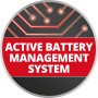 Simbolo del sistema di gestione attiva della batteria (ABS) per batterie Einhell Power X-Change.