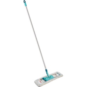 Leifheit Lavapavimenti Profi cotton plus con panno in cotone e manico in alluminio per la pulizia dei pavimenti.