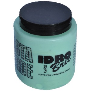 t.b.t. per cassette WC, barattolo verde chiaro con coperchio nero.