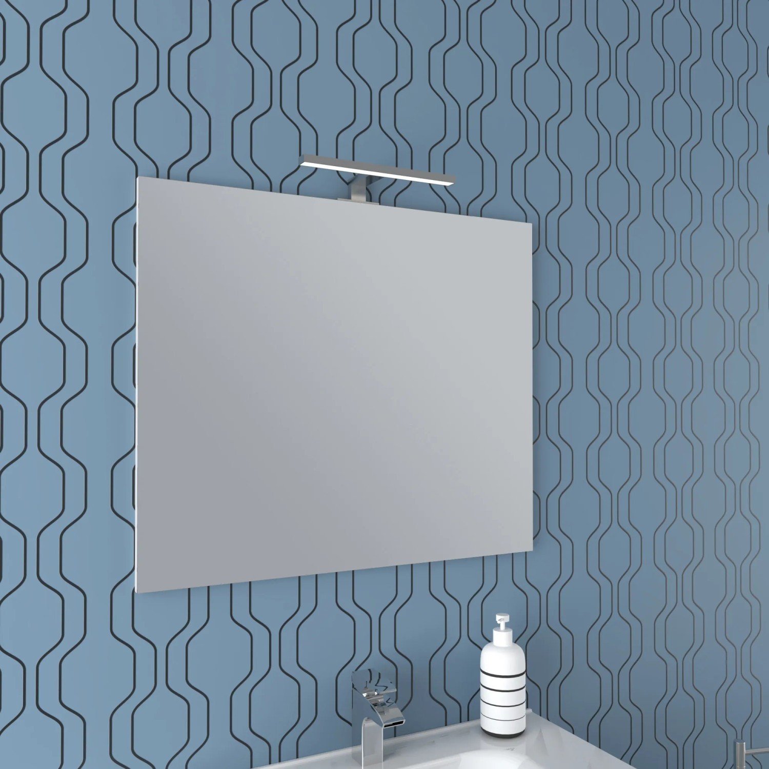 Specchio Bagno 60x60 Cm Con LED - Design Moderno E Illuminazione - Foto 13