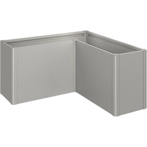 Biohort Aiuola rialzata Belvedere Maxi, Misura L150, Grigio quarzo metallizzato, aiuola rialzata in metallo per giardino e balcone.