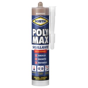 Sigillante marrone Bostik Poly Max per giunti, sigillatura, riempimento e riparazione.