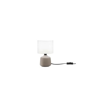Lampada da tavolo Burano base beige in ceramica 23x14 cm