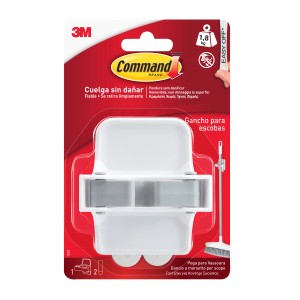 Ganci adesivi t.b.t. per scope e utensili, bianco, per un facile montaggio senza forare.