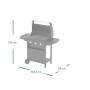 Illustrazione di un barbecue a gas t.b.t. con dimensioni.