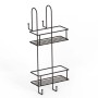 Porta oggetti doccia Spider 2 in acciaio 22,5x54,5x21 cm nero
