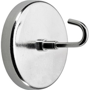 Gancio magnetico Hettich, Ø 5 cm, nichelato, color argento. Pratico accessorio per mobili per l'organizzazione.