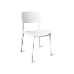 Sedia impilabile bianca t.b.t. per interni ed esterni.