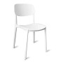 Sedia impilabile bianca t.b.t. per interni ed esterni.