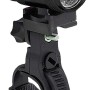 Luce per bici t.b.t. nera per montaggio sul manubrio della bicicletta.
