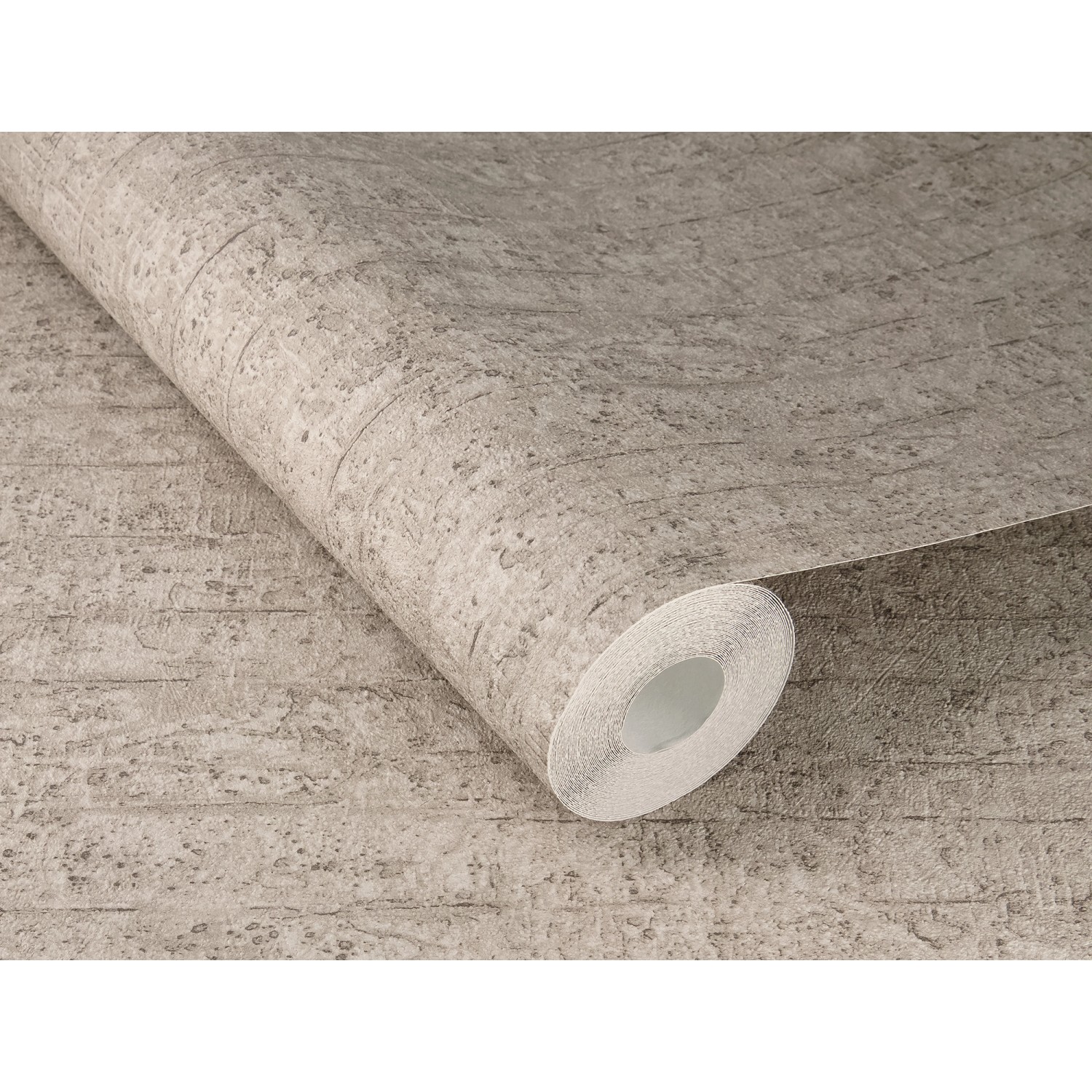 Carta da parati in tessuto non tessuto Rasch Factory V in marrone-tortora con effetto cemento, dimensioni rotolo 10,05x0,53 m.