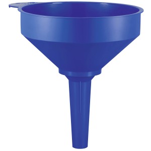 Imbuto blu LUX, Ø 150 mm, per il travaso antigoccia di liquidi in auto e officina.