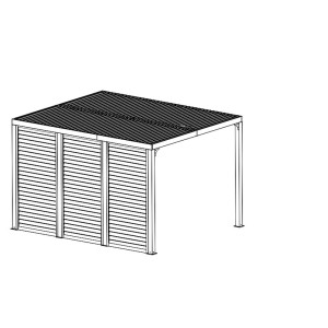 Veneziana in alluminio 360 cm per pergola 3630 e 3660