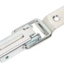 Chiusura a gancio zincata per casse, 75x18mm, per fissare casse di trasporto.