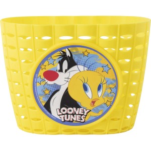 Borsa da bici gialla con motivo Looney Tunes (Silvestro e Titti).