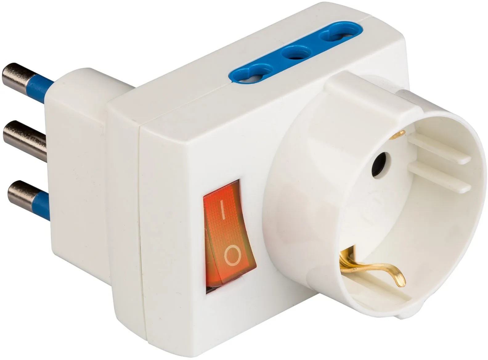 Adattatore Spina 16 A, 2 Prese Bivalenti, 1 Presa Stand.tedesco Bianco - Foto 7