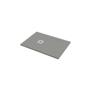 Piatto doccia t.b.t. grigio con scarico quadrato per bagni moderni.