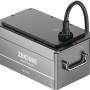 Batteria Zendure SolarFlow AB1000 (960 Wh) per impianti fotovoltaici da balcone, custodia grigia con maniglia e cavo.