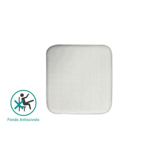 Cuscino quadrato chiaro per mobili da giardino. Ideale per sedie da esterno.