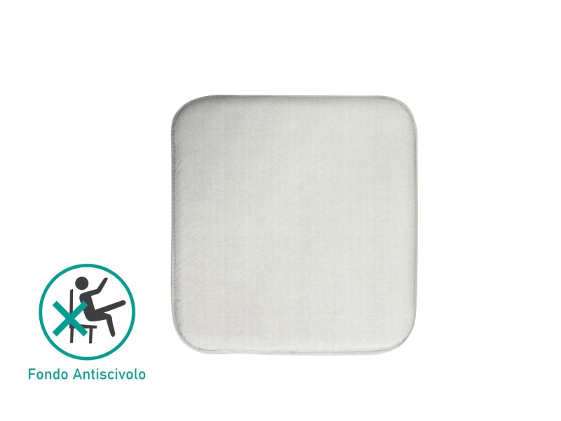 Cuscino sedia antiscivolo in poliestere 39x39 cm beige