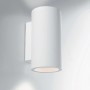Lampada da parete bianca Intec Banjie, forma cilindrica, per soggiorno e camere da letto.