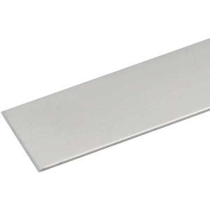 Barra piatta in alluminio Arcansas, argento anodizzato, 3 x 40 x 2000 mm.