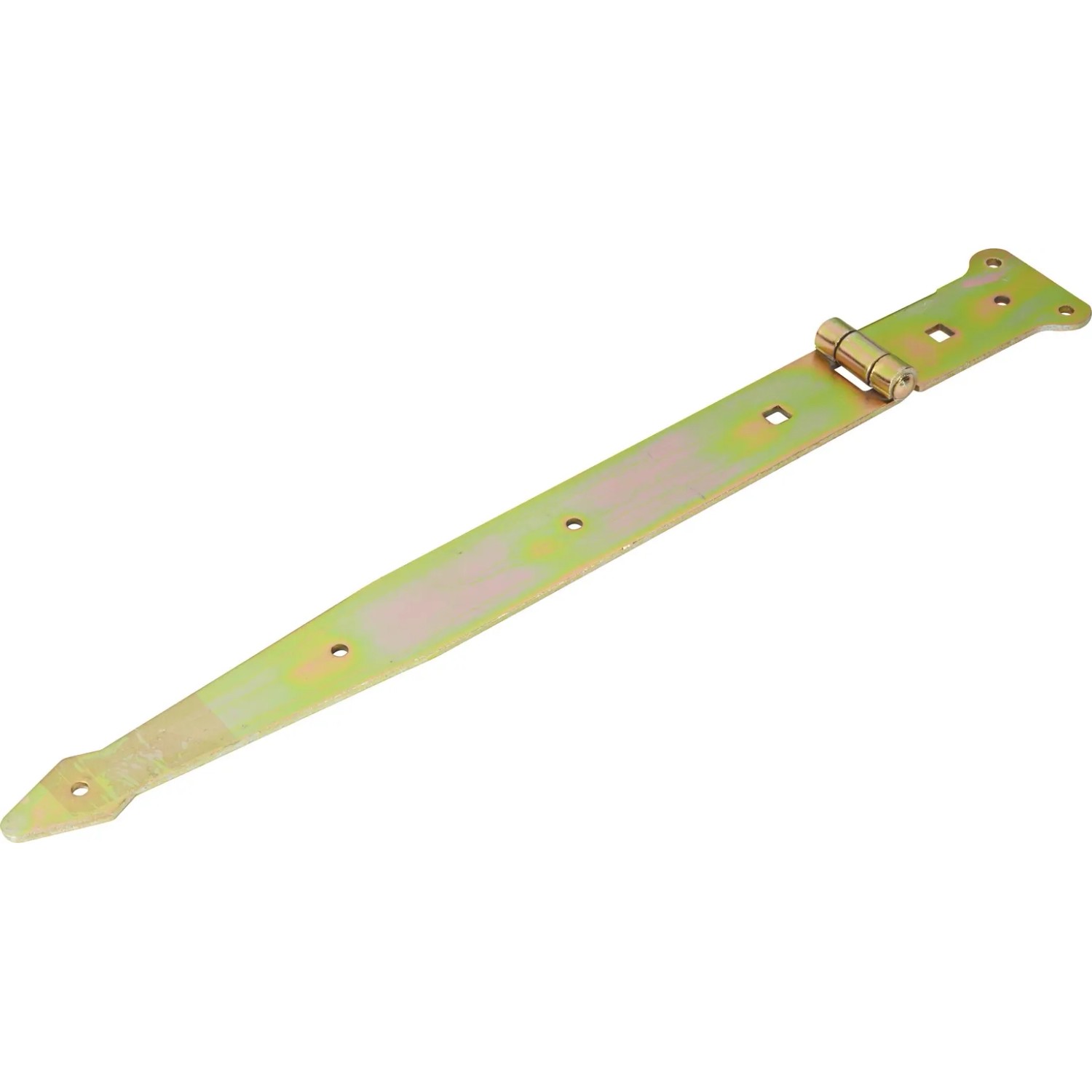 Cerniera a bandella zincata gialla, 500 mm x 45 mm, per fissaggi di porte e cancelli.