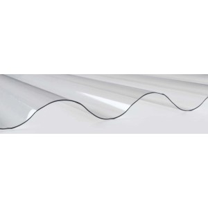 Lastra ondulata in plastica trasparente, ideale per carport o tettoie per terrazzi.