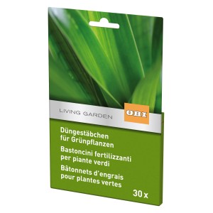 Bastoncini fertilizzanti OBI per piante verdi, 30 pezzi, per una crescita sana.