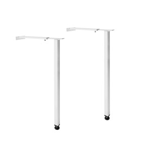 Due gambe bianche per lavabo t.b.t. Lavatoi con piedini neri.