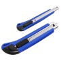 Set cutter LUX, 2 pezzi, 9 mm e 18 mm, coltelli multiuso blu con lame.