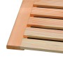 Griglia doccia in legno, vista parziale. Accessori per doccia.