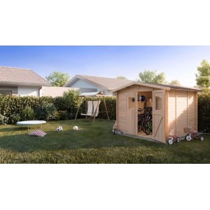 Casetta da giardino in legno Gardena sp 25 mm H207xL249xP249 cm