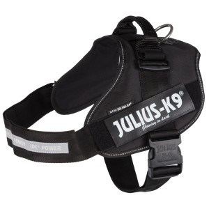 Pettorina per cani Julius K-9 IDC nera taglia 3 XL-XXL con elementi riflettenti.