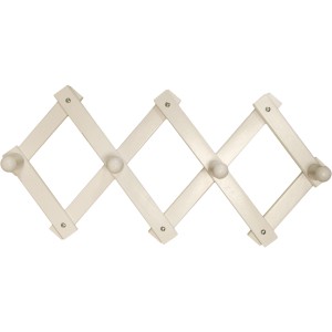 Appendiabiti estensibile bianco per armadio.