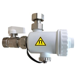 Filtro acqua t.b.t. con magnete, raccordi in metallo.