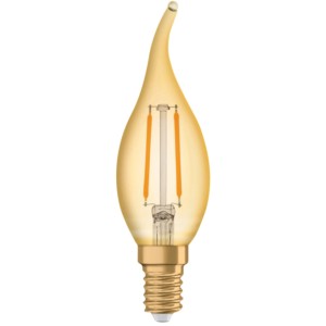 Lampadina LED Osram E14 a forma di candela, 2.5W, luce calda per un'atmosfera accogliente.