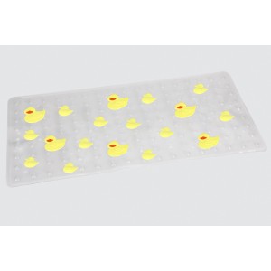 Tappetino antiscivolo per vasca da bagno con anatre gialle per una maggiore sicurezza durante la doccia.