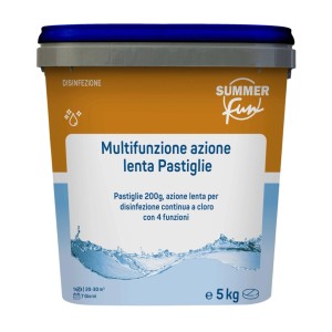 Cloro in pastiglie azione lenta per disinfezione continua 4 funzioni 5 kg