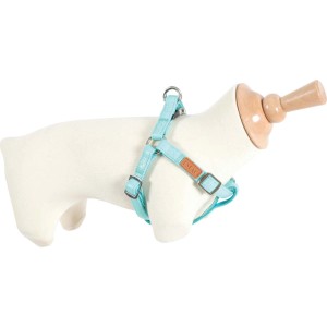 Pettorina per cani t.b.t. azzurra su un manichino.