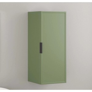 Mobile bagno sospeso t.b.t. verde con maniglia scura.