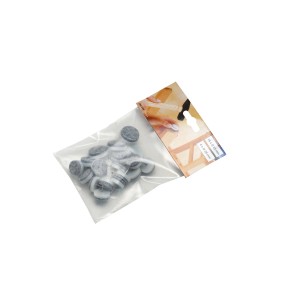 Set di feltri adesivi, 20 pezzi, per mobili e protezione superfici in sacchetto trasparente.