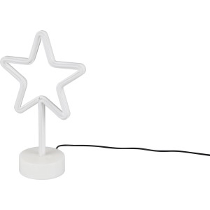Lampada da tavolo LED a forma di stella Reality bianca, alta 29,5 cm, per illuminazione d'atmosfera.