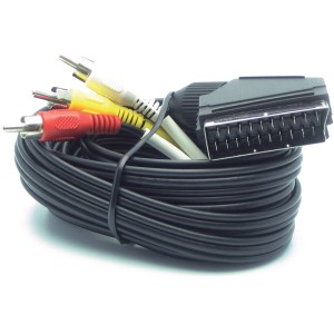 Cavo Scart con connettori RCA, accessori video.