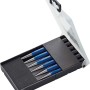 Set di punzoni LUX-TOOLS, 6 pezzi in custodia, misure 1-6 mm, per levachiodi e scalpelli.