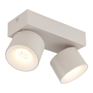 Faretto LED 2 luci Globo Rae 20x72 mm sabbia satinato