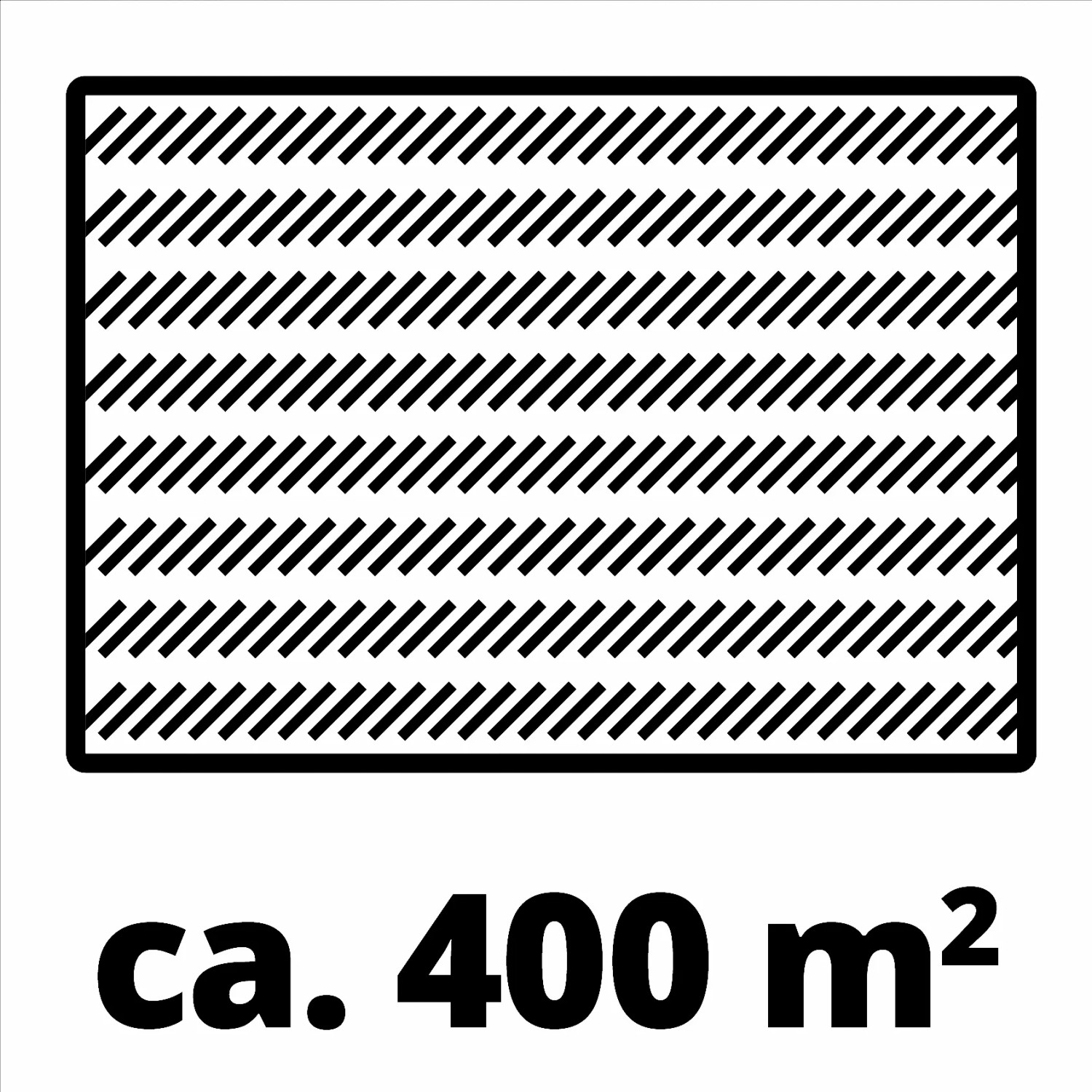 Immagine simbolo: Adatto per aree fino a circa 400 m² per lo spandiconcime Einhell GC-SR 12.