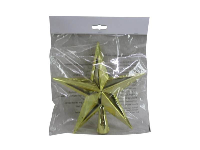 Puntale albero di Natale a stella argento 20x5.7x20 cm | OBI