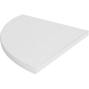 Mensola/ripiano a muro t.b.t. semicircolare bianco per montaggio a parete.