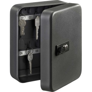 Cassetta portachiavi Burg Wächter KC 20 C aperta, con combinazione e 20 ganci.